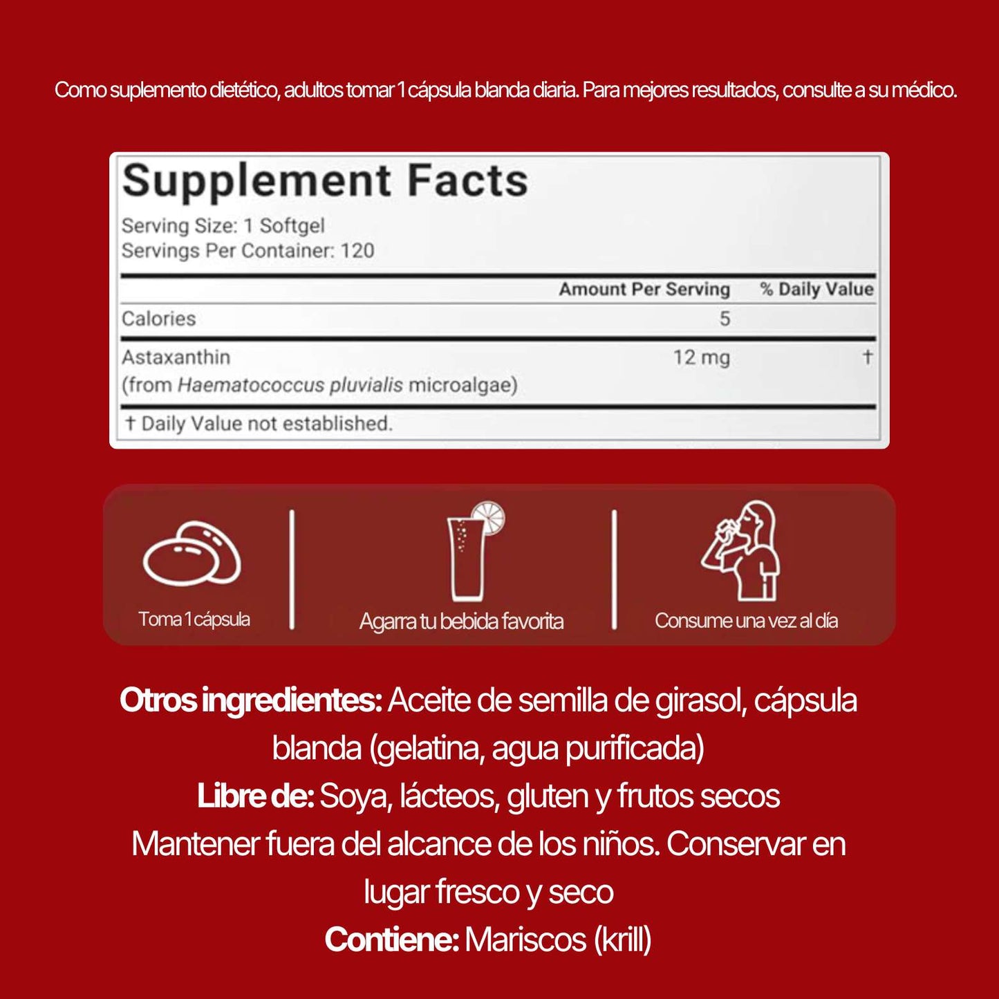 12 mg De Astaxantina Pura